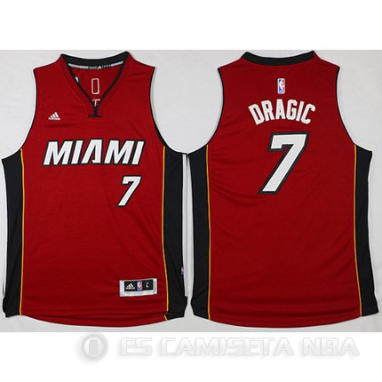 Camiseta Dragic #7 Miami Heat Rojo - Haga un click en la imagen para cerrar